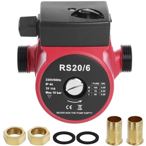 Bomba de Circulación RS20-60/130 mm, Altura Máxima de 6 m