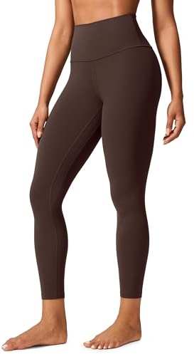 CRZ YOGA Butterlift Workout Leggings 25 - High Waisted Pilates Gym Athletic Womens Yoga Pants Buttery Soft Hot Fudge Brown Small
