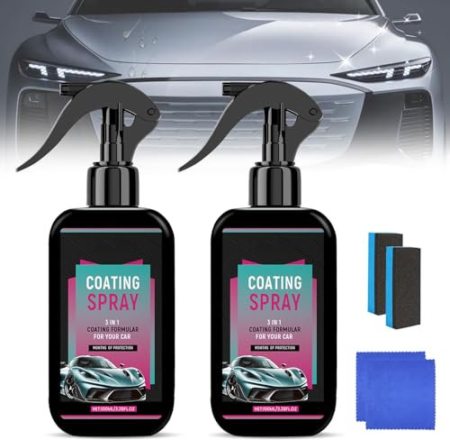 Lymex Spray Voiture, Lymex Kit Premium D'Entretien Automobile, 3 En 1 Spray De RevêTement Pour Voiture, 𝑬𝒏𝒕𝒓𝒆𝒕𝒊𝒆𝒏 Et 𝑨𝒏𝒕𝒊𝒇𝒐𝒖𝒍𝒊𝒏𝒈 (1, Two Red)