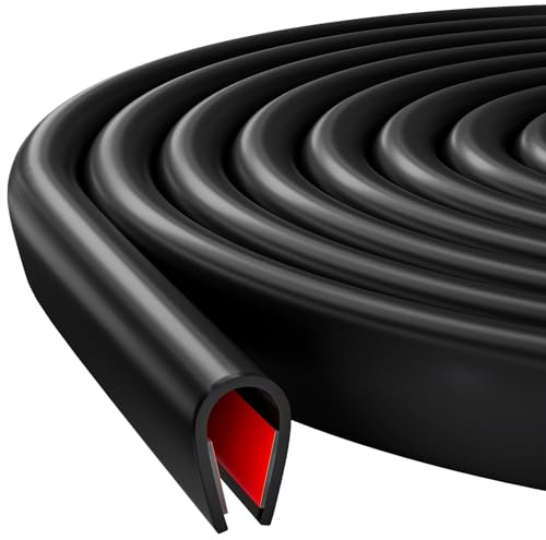 Starvortex Protection Bord de Tole, Protection de Bord de portière de Voiture Auto-adhésive, 4m Joint Caoutchouc Adhesif Souple, pour Verre, La Porte de Voiture en Caoutchouc Anti-Collision Protéger
