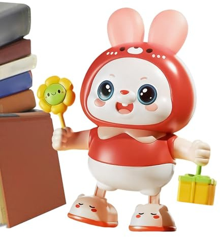 Coniglio Giocattolo Interattivo Per Bambini – Coniglio Elettrico Con 48 Canzoni | Allenamento Per Il Sollevamento Della Testa Del Bambino E Supporto Per La Pancia | Giocattoli Musicali Per An