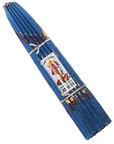 NKlaus vela de altar vela ritual Jerusalén 33s vela azul 39127