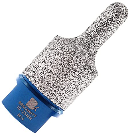 Broca Fresado Diamante 10-25mm ,BRSCHNITT Broca de Dedo Diamante para Agrandar Esmerilado Orificios Existentes en Azulejos Porcelana Cerámica Mármol Granito de Piedra M14 Rosca
