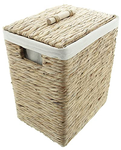 Panier à linge en jacinthe d'eau