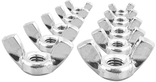 DIN 315 Flügelmutter M6, 10 Stück Edelstahl Schmetterlingsmutter, Hochwertige Flügelmuttern Sortiment Metrische Rostfreie Wing Nut, Flügelmutter Gewindegrößen Hand Schraub Flügelmuttern