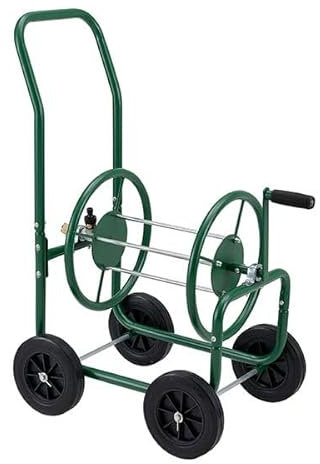 WERKA PRO Dévidoir métal sur Roues pour Tuyau d'arrosage