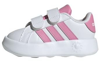 adidas Unisex bebé Grand Court 2.0 Shoes Kids, FTWR White/Bliss Pink/Core Black, 23 EU