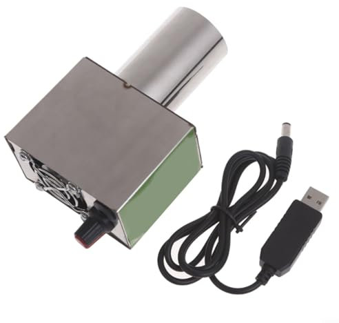 HOHOVYVY Ventilador radial, 5 V, 5 V, 2 A, ventilador USB, ventilador de refrigeración de alto rendimiento, para barbacoa de carbón vegetal