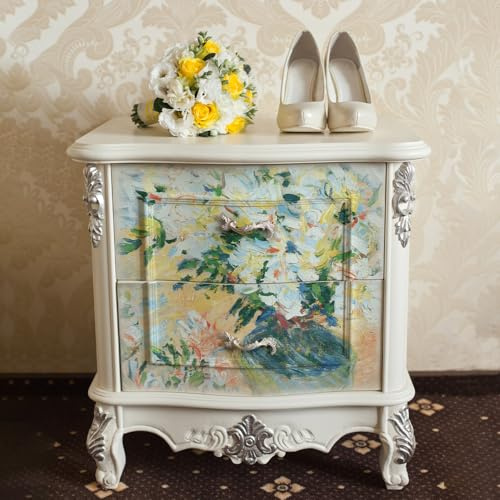 neukids 42 × 50 cm, carta decoupage per mobili, pittura a olio, decorazione di giglio, carta di riso decorativa per pareti della camera da letto, per oggetti irregolari