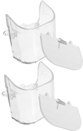 BESTonZON Alimentatore Gabbia Uccelli 2 Pezzi Clip a Molla Anti-Sgocciolamento Mangiatoia per Pappagalli Piccioni E Fringuelli Facile da Pulire Contenitore Cibo E Acqua per Uccellini