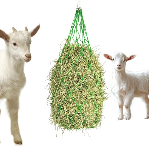 Filet à Foin Ralentisseur pour Chevaux,Râtelier À Foin Suspendu | Sac De Nourriture en Filet pour Équidés Bovins Chèvres Écurie Et Étable