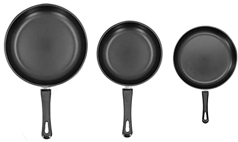 Fyearfly Juego de 3 sartenes antiadherentes para inducción y gas, fácil de limpiar