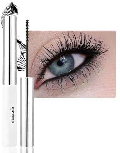 Ultra Fine Mascara - Wasserfest & Wischfest 5D Tiefschwarze Wimperntusche für Lange und Voluminöse Wimpern, Seidenfaser-Mascara mit Feiner Präzisionsbürste und Glatter Textur (Schwarz, 5Ml)