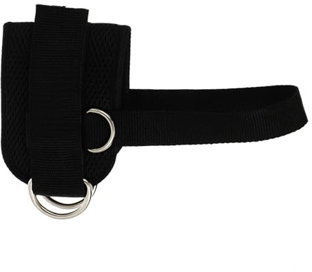 Cabilock Banda de Tensión Tobillo Negra Hebilla Ajustable, Correa Resistente para Gimnasio y Máquinas de Cable, Accesorios Fitness Multifuncionales para Entrenamiento de Fuerza