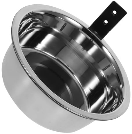 Generico Set di Ciotola per Cani e Cuccioli da Parete, Contenitore in Acciaio Inox da 8 Pollici, Ciotola Antiribaltamento per Alimentazione Comoda