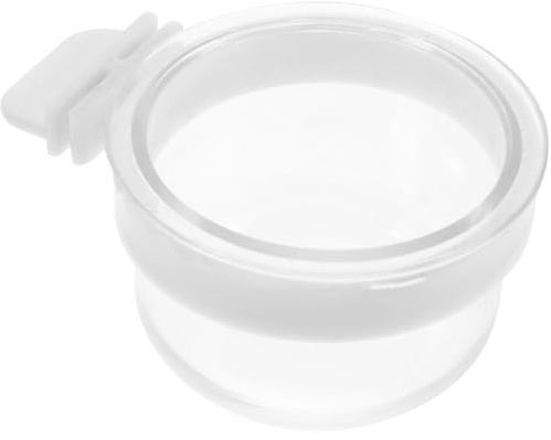 TOPBATHY Mangiatoia per Parrocchetti Appesa in Pvc Trasparente, Contenitore per Acqua e Cibo per Uccelli Domestici, Ciotola Resistente Grande Capacità per Gabbia Pappagalli Riutilizzabile