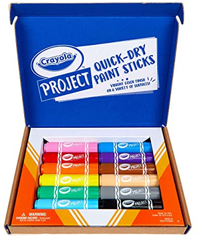 Crayola Quick Dry Paint Sticks, Amazon Exclusive Colors Paint Set for Kids,12 Count