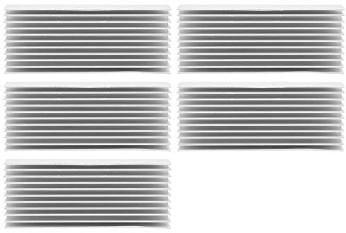 Tiiyee Disipador de Calor Grande de Aluminio, Disipador de Calor Disipadores Blancos Aletas Módulo de Disipador de Calor Placa de Radiador Disipación de Refrigeración para Plac 40 x 20 x 100 mm