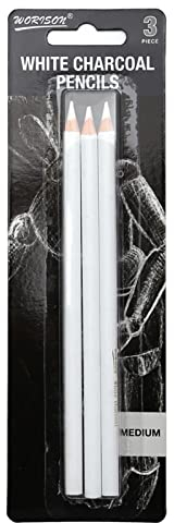Weißer Kohlestift Kohlestift Ungiftig Zeichenstifte Weiß Kohle Bleistifte Künstler Professionelle Skizzieren Highlight Pen Bleistift Kohle Set Skizzieren Highlight Malstifte Für Fine Art Supplies