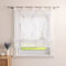 CORLIF Raffrollo Landhaus Raffgardine Küche Modern Schlaufenrollo Leinenoptik mit Wellenmuster Transparente Rollos Kurz Fenster Schal mit Schlaufen B/H 80/140 cm Violett