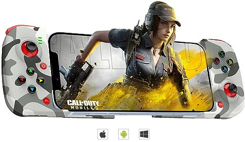 Joso Mobile Game Controller pour Android, iPhone, PC avec M1/M2 programmable, Contrôleur de téléphone pour iPhone 14, 13, 12, 11, Samsung Galaxy, Xiaomi, Oppo, Realme, Huawei, Vivo (Camouflage)