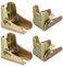 4 x Pieds de Table Rabattables avec Verrouillage, Pied de Table Pliable de 90 Degrés Auto-verrouillage, Support de Verrouillage Pliable, Charnière Rabattable pour Plateaux de Table, Lits, Armoires