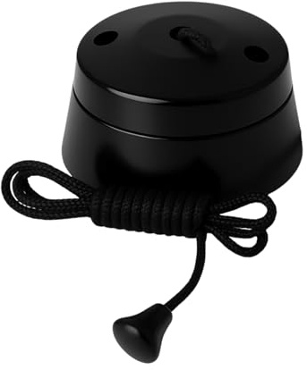 SHPELEC® Deep Black 10A 2-Way Pull Cord Switch - Stylish & Durable Electric Switch for Bathroom & Ceiling Fans (1)
