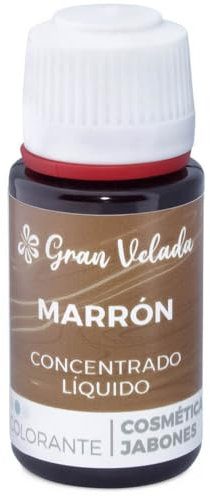 Colorante líquido concentrado marrón para jabón y cosmética | Fácil de mezclar, pigmentación intensa y estable | Apto para glicerina, crema y champú | 20 ml