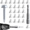 Sptchapn 50 Fence Wire Clips, Stainless steel screw wire clips with screws and magnetic sleeves for soldering wires to wood metal vinyl fences