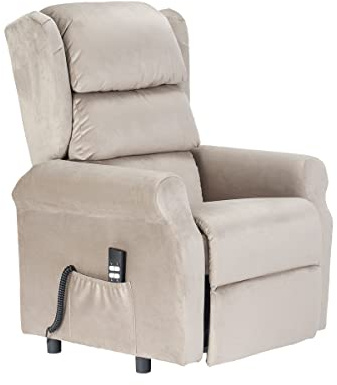 POLTRONE ITALIA Poltrona Relax Elettrica Zero Gravity 2 motori reclinazione indipendente schienale pediera Roller Carrello retrattile per spostamento utente Detraibile 19% velluto alzapersona Grigio