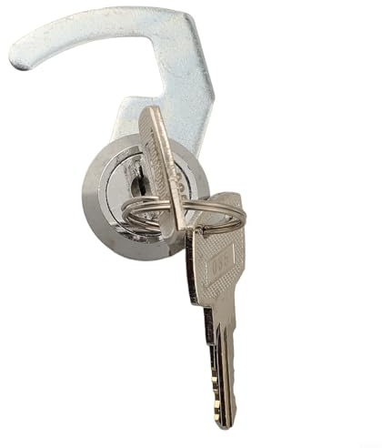 Verrou de tiroir de sécurité, serrure à came avec clip rapide pour casier de tiroir-caisse, armoire en métal, serrure de sécurité en alliage de zinc avec 2 clés, cylindre codé (A)