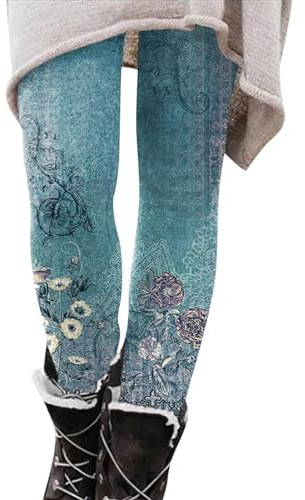 Legging Femme Pas Cher - Vintage Couleur Pantalons De Yoga Grande Taille Hiver Collant Mode Chauds Legging pour Femme Pas Cher Gym Sport Tenue Sport Imprimé avec Motif Thermiques