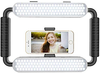 GVM Great Video Maker LED Ring Light 5600K Selfie Light, Smartphone Video Rig & Phone Video Stabilizer for Camera, Smartphone, Makeup, YouTube Setup, Self-Portrait Shooting with Bluetooth