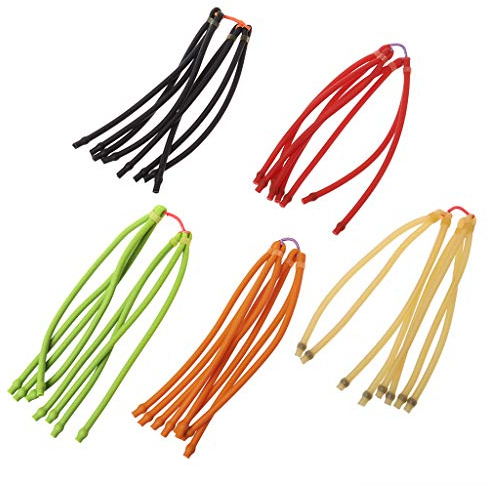 MINGSTORE Fionda Bande da Pesca Tiro Gruppo di Caccia di Pesci Fasce tonde Tubo in Lattice Sostituzione Esterna Elastico Potenti Strumenti per catapulta