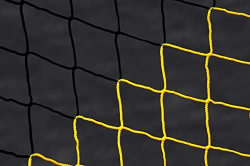 Rete per porta da calcio POWERSHOT - 5 x 2 m - bianco - spessore 4 mm- (nero/giallo)
