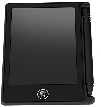 LCD 4,5 Tums Skrivtavla, Elektroniskt Skrivtavla, Digitalt Ritbräda, Ett Klick För Att Radera, Anteckningslista Påminnelse(Svart)