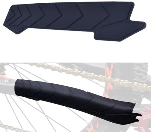 Doukesh Protector Kettenstrebenschutz, MTB Rahmen Kettenstrebenschutz, Fahrrad Kettenschutz Silikon, Geeignet Für Fahrrad, Mountainbike, Rennrad, Fahrradkette Und Rahmenschutz (Schwarz).