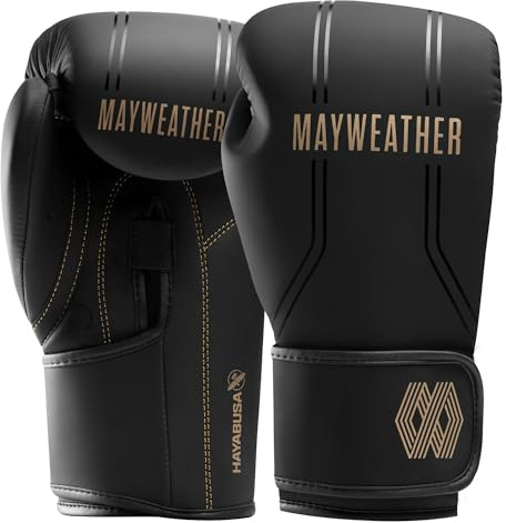 Hayabusa Mayweather Contender Gants de boxe pour homme et femme Noir/doré, 400 ml