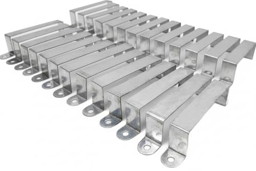 20 X Fence Post Security Brackets, Galvanised Steel Panel Brackets Suitable for Concrete or Wooden Posts, Fits 4” Posts Includes Fixing Screws, Anti Rattle/Banging
