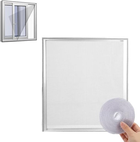 ZWWOGE Maille Ultra Fine Moustiquaire, Moustiquaire Fenêtre 150 * 200CM, Moustiquaire en Gaze, Filet Moustiquaire Anti-Insectes Mouches, sans Perçage Moustiquaire avec Bande Adhésive
