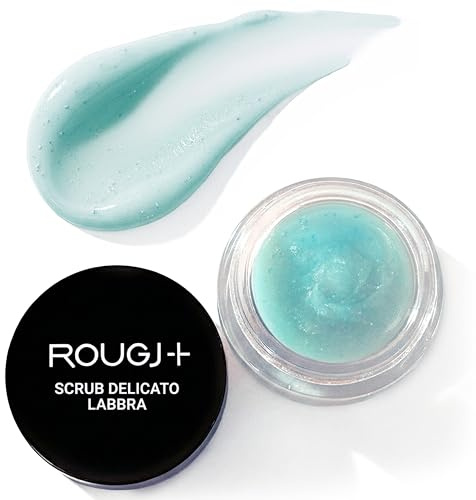 ROUGJ Scrub Labbra Biscotto Esfoliante Delicato 10 ML per labbra lisce e vellutate con formula levigante con lip scrub naturale a base di polveri minerali per una pelle morbida e levigata