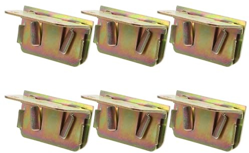 Veemoon 6 Piezas Soporte de Viga para Cama de 1,8 Mm de Espesor en Forma de U, Herrajes para Marco de Cama, Hebilla de Bisagra para Barandillas, Accesorios Resistentes para Fijar Listones