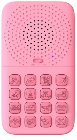 Wisoqu Kids Funny Sound Maker, 16 Hilarious Sound Effects Machine with Wireless Remote Control, for Pranks Parties and Playing (Pinkish)