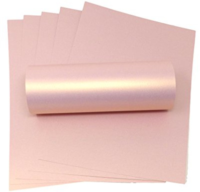 Syntego A4-Karte, Roségold, Rose mit goldenem Perlglanz, dekorative doppelseitige Karte, 300 g/m² (20) (Rose Gold, A4-Größe)