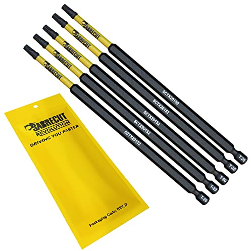 SabreCut 5pcs SCTX20152_5 152mm T20 TX20 Slagskruvbits Robust