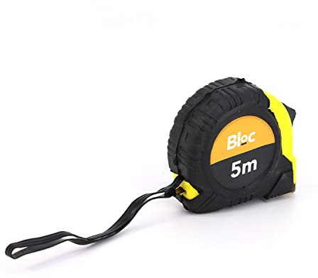 5M Retractable Measuring Tape, Two Break Button Design and Tape Lock, Rubber Drop Shell and Grip, Inches and Centimetres, Great for DIY