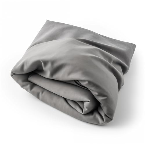 QUEEN ROSE Cooling U Shaped Pregnancy Pillow Cover, Maternity Body Pillowcase, Silky Grey