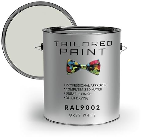 Tailored Paint uPVC Window & Door 1K Paint Brush or Spray On - Matt Finish - RAL9002, Grey White - 250ml Tin