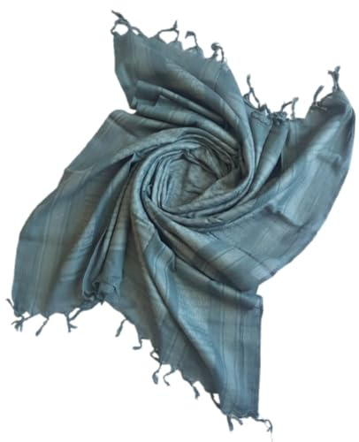 MILSPEC SURPLUS Shemagh Scarf Cotton Arab Head Cover Desert Palestinian Keffiyeh Tactical Army Scarf Hand Made (Plain Grey)