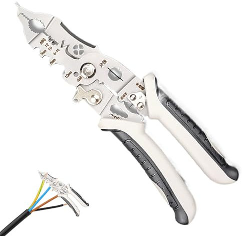 Alicates Pelacables,Alicates Para Cables Eléctricos | Alicates cortadores de cables plegables - Herramienta pelacables para instalación de circuitos, mantenimiento eléctrico, proyectos de construcción